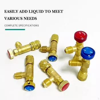 R410A R22 Жидкостный предохранительный клапан Кондиционер Хладагент 1/4 Адаптер Инструменты Фтористый Безопасность Ремонт Воздуха И Кондиционирования M3R0