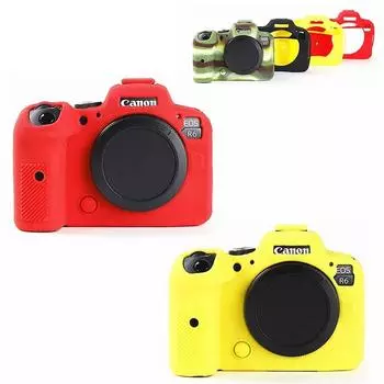 R6 силиконовый защитный чехол для корпуса, защитная сумка для камеры DSLR, противоскользящая текстура, дизайн для Canon EOS R6 Mark II R6II камуфляжный