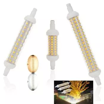R7S Ceramics 220V LED 2835SMD 64/80/144 Сменная кукурузная лампа для прожектора 118mm теплый белый