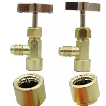 R-134A Can Tap R134A распределительный клапан открывалка для бутылок с хладагентом переменного тока с наружной резьбой SAE 1/4 для соединения коллектора R12 R22