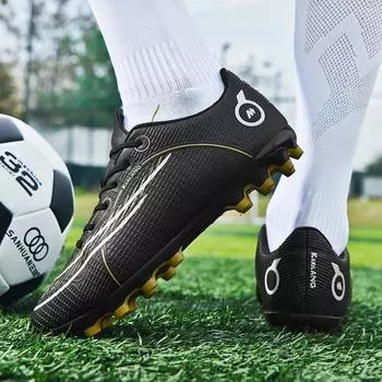 R-BAO football shoes men s broken nails C Luo mid-to-high-end AG round nails youth student competition non-slip and wear-resistant training shoes 33