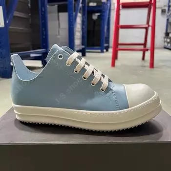 R-o Designer Luxury Men Casual Shoe Women Sneaker Cowhide Low Top Shoes Geobasket Lace-up Blue Leather Sneakers Boots 34