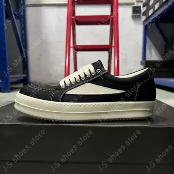 R-o Outdoor Twill Fabric Black Canvas Low Top Shoes Sneaker Classic Design Men Shoe Retro Lace Up Women Casual Sneakers Boot 34