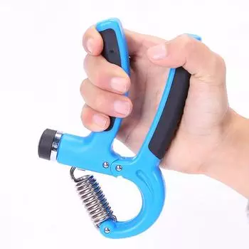 R-образная пружинная ручка, силовая профессиональная тренировка мышц запястья, рук, пальцев, реабилитационные упражнения, портативное оборудование для фитнеса 02 Blue