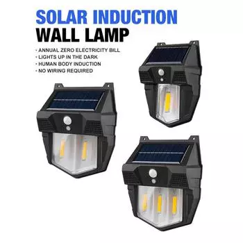 R# Уличный солнечный настенный светильник Водонепроницаемый садовый настенный светильник на солнечных батареях Уличный светильник 9LED