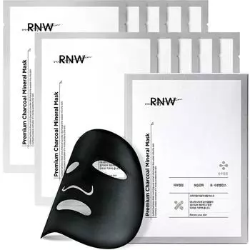 R&W Premium Charcoal Mineral Charcoal Mask Pack, 10 упаковок, 1 упаковка