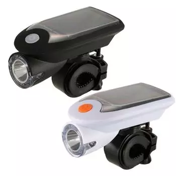 Raatel Bicycle Light Rechargeable Solar USB Light Holder Retrofitted Waterproof LED Flashlight Handy Light (Black)