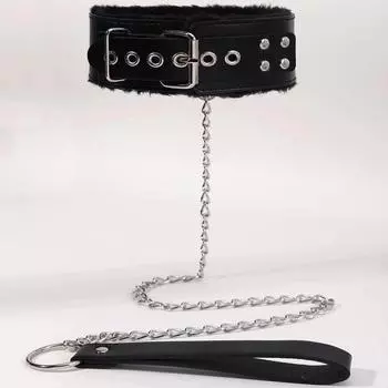 Раб Секс-игрушки БДСМ Кожаный ошейник Извращенная собачья цепь Наказание Бондаж Секс-игры