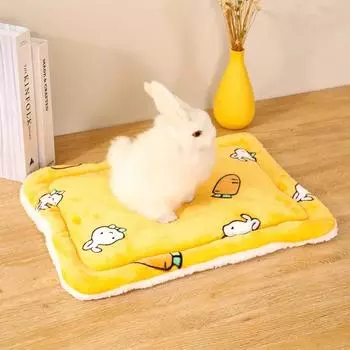 Rabbit Chinchilla Bed Mat House Nest Hamster Accessories Small Animal Guinea Pig Hamster Bed House Winter Warm Squirrel Hedgehog S серый