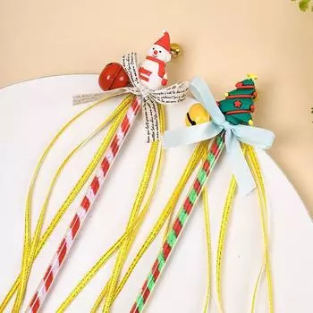 Rabbit Ear Christmas Star Cat Teaser Bell Cat Toy Cat Interactive Pet Supplies A group of Christmas models