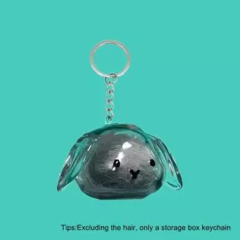 Rabbit Hair Storage Box Pendant Keychain Pet Hair Keepsake Box Pet Memorial Collection Box Bag Pendant Diy Decoration Gift A3