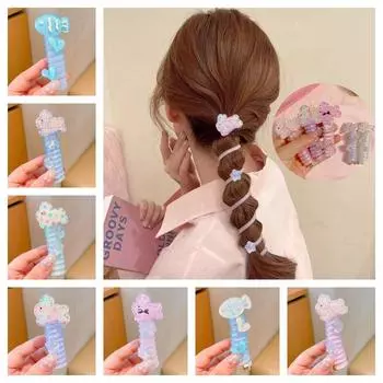Rabbit Spiral Coil Rubber Band High Elastic Telephone Line Hair Rope Children style1