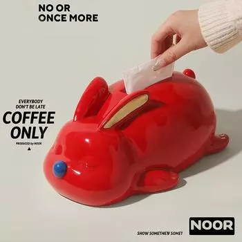 Rabbit Tissue Box Living Room Paper Box Home Table Tea Table Bedroom Cute Zodiac Decorations