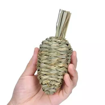Rabbit Toys Woven Grass Natural Bite Treat Toy Small Animals Grinding Teeth Toy Supplies for Guinea Pigs Hamster Chinchilla