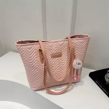 Рабочая фактурная сумка для поездок на работу 2024 года, новая корейская версия, женская сумка через плечо под мышкой, универсальная сумка-тоут прилив