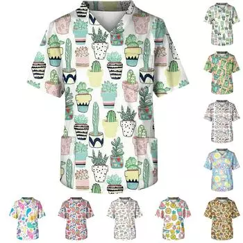 Рабочая форма больших размеров с принтом, топы для мужчин, забавные футболки с перекрестным v-образным вырезом и короткими рукавами, рабочая одежда, футболка с карманами L верблюд