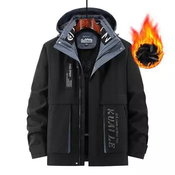 Рабочая хлопковая куртка мужская большого размера из двух предметов со съемной внутренней подкладкой Толстая хлопковая куртка Свободная куртка 7XL