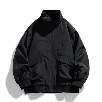 Рабочая куртка Теплая куртка Мужская Весенне-осенняя Стойка воротник Повседневная Осенняя одежда Свободная и Красивая Летная лацкан Топ Осень M