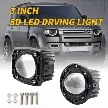 Рабочая лампа для вождения заподлицо, 8D линза, светодиодная рабочая фара, противотуманные фары для Jeep Car Truck Off Road 4x4 sqaure 1 piece