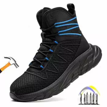 Рабочая обувь с железом, противоударные теплые рабочие ботинки, защитная обувь со стальным носком, рабочие кроссовки с защитой от проколов, зимняя рабочая обувь для мужчин 40