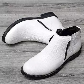 Рабочая обувь Зимние ботинки Повседневная кожаная обувь Мужские коричневые винтажные мужские ботинки Челси Модная обувь Защитная обувь Броги Клубная обувь 37