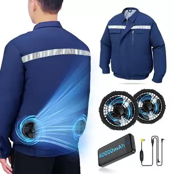 Рабочая одежда с кондиционером и охлаждающей батареей емкостью 40000 мАч. Одежда с 3D-охлаждением. Циркуляция воздуха. Объем воздуха 3 уровня. До 18 часов длительного УФ-излучения.