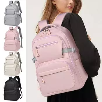 Рабочая сумка для покупок, легкая, для женщин, девушек, студентов, подходит для ноутбука 15,6 дюйма, дорожные сумки для студентов One Size бежевый