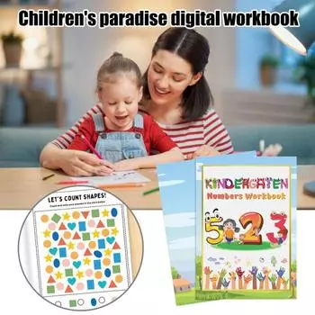 Рабочая тетрадь по числам для детского сада для детей дошкольного возраста, обучающая книга по обводке чисел для раннего обучения малышей 1 Set