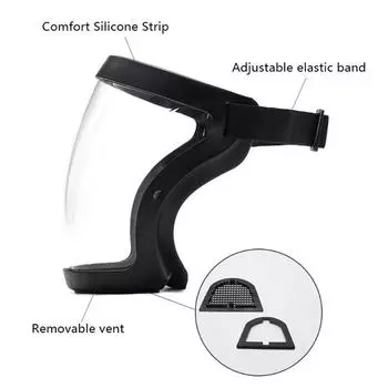 Рабочая защитная маска Прозрачная защитная маска для лица Защитная противотуманная противопылевая домашняя кухонная утварь Полнолицевая маска
