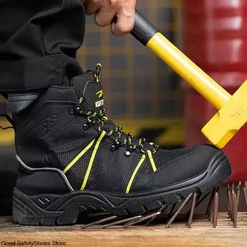 Рабочая защитная обувь для мужчин, неразрушимые защитные ботинки со стальным носком, антистатические, устойчивые к проколам, мужские строительные кроссовки 37