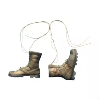 Рабочие ботинки-ботинки в масштабе 1/6 на низком каблуке для женских фигурок ростом 12 дюймов Desert Green