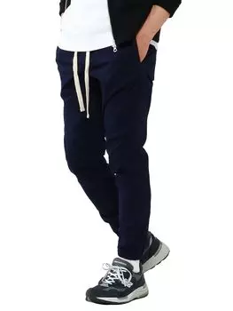 Рабочие брюки из хлопкового твила, узкие спортивные брюки, темно-синие, M 38240077578 [Beams Plus] мужские тёмно-синий