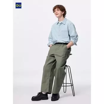 Рабочие брюки Uniqlo Gu с двойным коленом 32 BEIGE/MEN S
