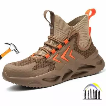 Рабочие кеды со стальным носком, защитные рабочие ботинки с защитой от проколов, противоударные защитные ботинки, нескользящие рабочие ботинки 39