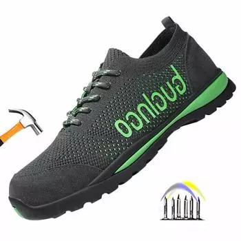Рабочие кроссовки с защитой от проколов и стальным носком, легкая рабочая обувь для мужчин, противоскользящая защитная обувь, мужская дышащая обувь для работы 38