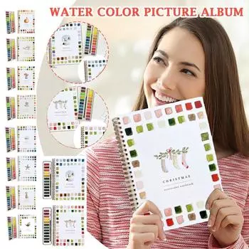 Рабочие тетради по акварели, рабочие тетради по акварели для начинающих, принадлежности для рисования художественных промыслов, акварельные книги для детей, взрослых, подростков One Size