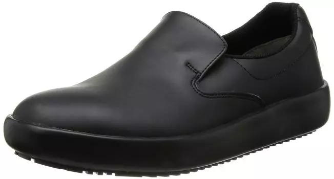 Рабочие туфли NHS700 черные [Midori Anzen] противоскользящие, без застежек 25,0 см чёрный