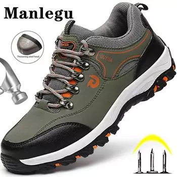 Рабочие защитные ботинки Мужские туфли со стальным носком Рабочие ботинки Неразрушимая обувь Проколостойкая защитная рабочая обувь Мужчины Женщины Рабочие кроссовки Защитная обувь Мужская 36 синий