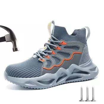 Рабочие защитные ботинки мужские туфли со стальным носком легкие противоударные антипрокольные рабочие ботинки мужские защитные защитные ботинки 38 чёрный