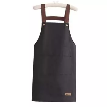 Рабочий фартук Водонепроницаемый маслостойкий кухонный фартук с большими карманами Прочная стильная рабочая одежда для сада белый