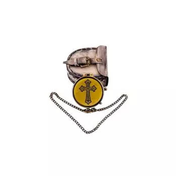 Рабочий компас Cross Sign Brass с 2-дюймовым кожаным чехлом, подарок для него, морской коллекционный предмет, инструмент для приключений, подарок на День отца, путешественник