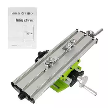 Рабочий стол Крестообразный стол Сверло Тиски Крепление Мини-прецизионный фрезерный станок Рабочий стол Регулируемая ось XY для мини-дрели Многофункциональный