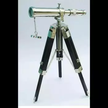 Рабочий стол в античном дизайне, черный хромированный штатив с подставкой для телескопа