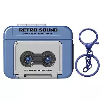 Работающий от батареек винтажный магнитофон брелок для сумки рюкзака Декор (красный) *Великобритания