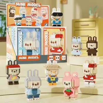 Rabub мультфильм кукла строительный блок алмазные мелкие частицы головоломка сборка игрушка