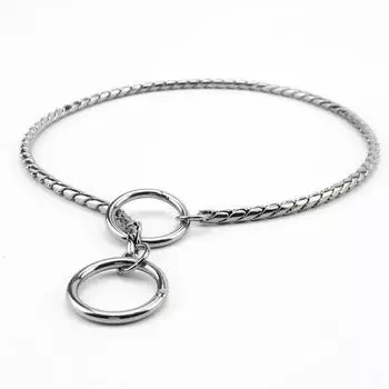 Race Grade Stainless Steel Snake Chain Metal Dog Chain P Chain Small Medium Large Dog Pet Supplies Dog Collar 3.0mm*35cm серебряный