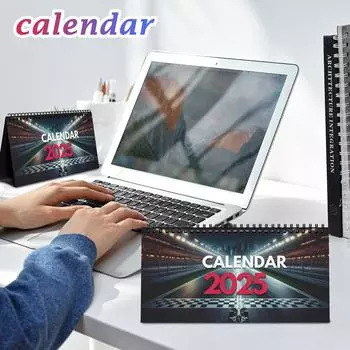Racing Paper Calendar Desktop Station Calendar, Home Decoration, Itinerary Arrangement One Size