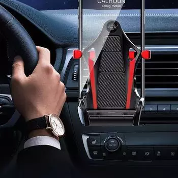 Racing Seat Car Phone Holder Mount Stand Suction Cup Air Outlet Smartphone Mobile Support Auto Interior Accessories Decoration