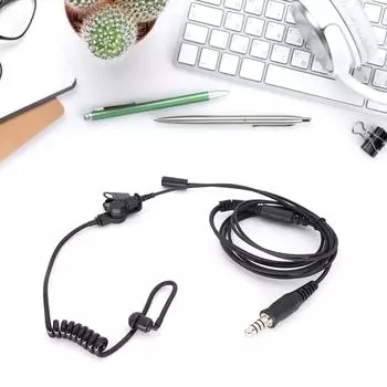 Рация Радио 7.1 мм НАТО Штекер Акустическая Воздушная Трубка Агент Безопасности Наушники Микрофон Вкладыши