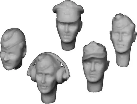 Rad Miniature немецкий солдат танка СС запасная гарнитура с форменной фуражкой 5 предметов смоляной набор RDM35H08 1/35